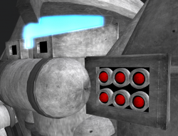 Missile location on a Paladin Mech.